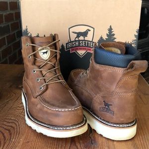 IRISH SETTER mens 6” genuine leather work boots 9.5